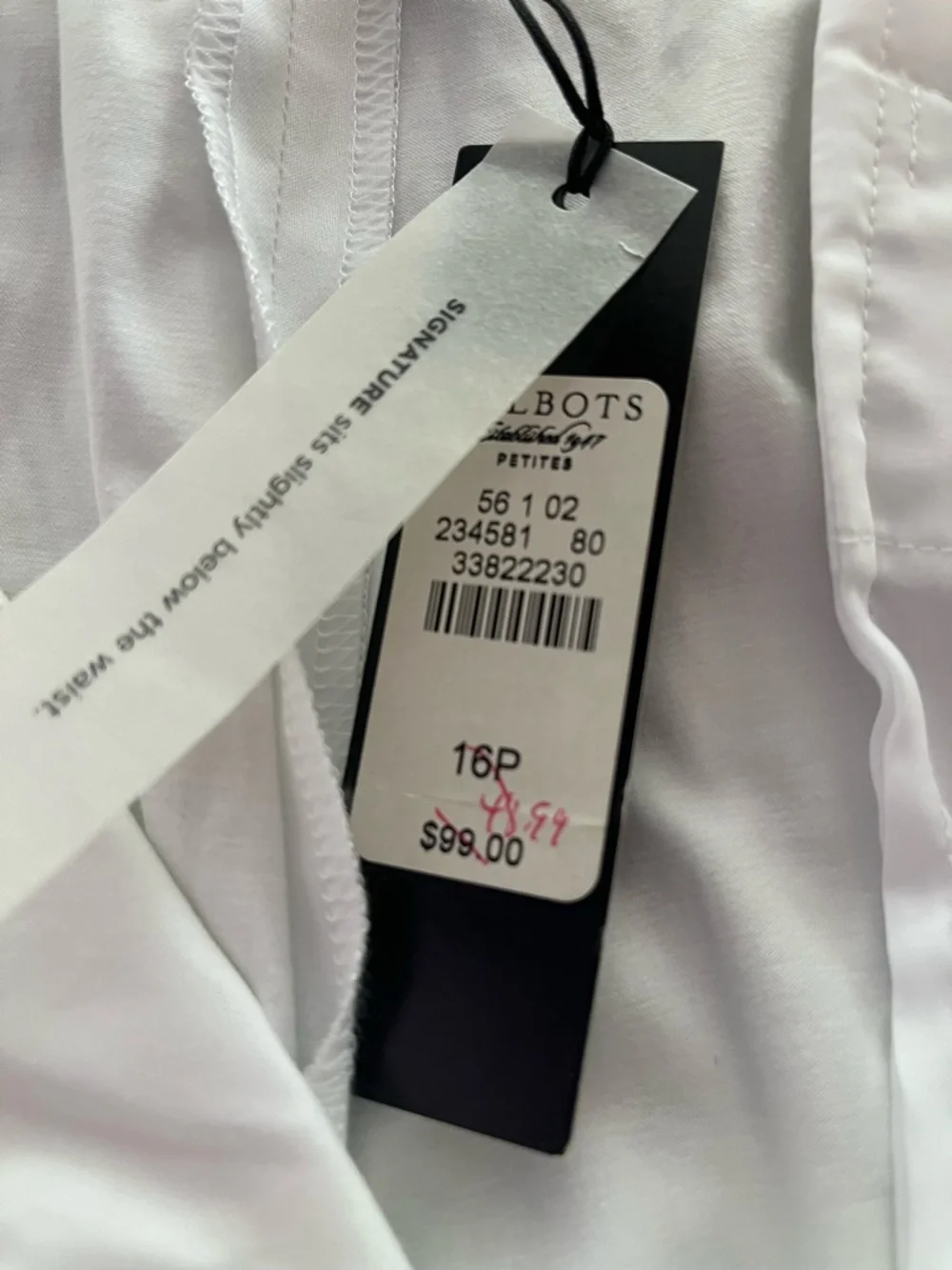 NWT Talbots Petites  SIGNATURE White Women's Pants Trousers Size 16 P - Picture 9 of 15